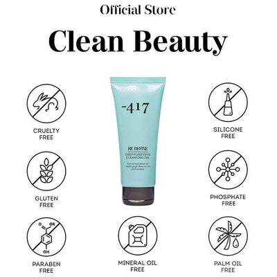 -417 Dead Sea Cosmetics Redefine Deep Purifying Cleansing Gel - Natural - Gentle Face Wash that Purifies, Cleanses & Removes Makeup