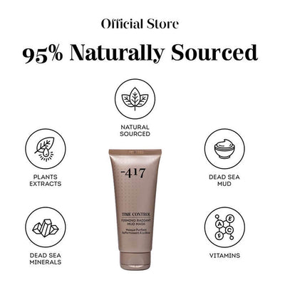-417 Dead Sea Cosmetics Firming Time Control Mud Mask - 2 in 1 Exfoliating & Nourishing Mud Mask