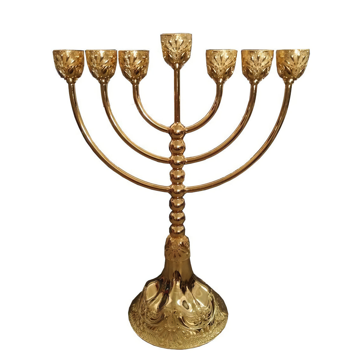 Regular Size Gold Plated Menorah From Israel 11″ / 28cm