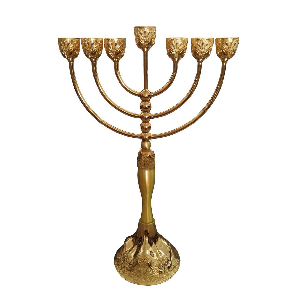 Gold Plated Menorah from Israel - 34x22 cm
