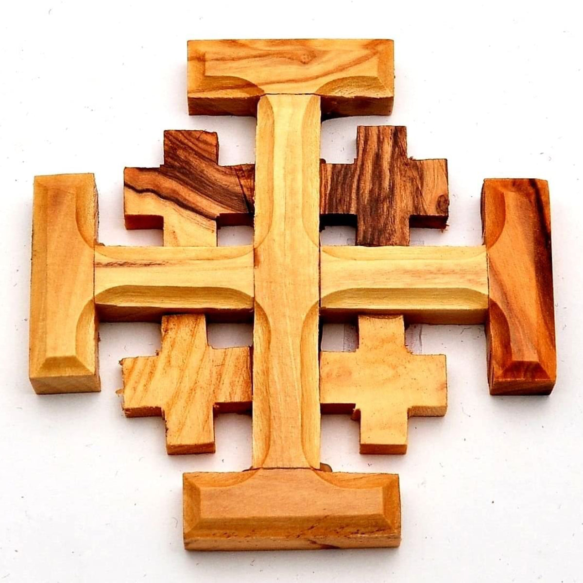 Jerusalem Olive Wood Cross Made in Bethlehem