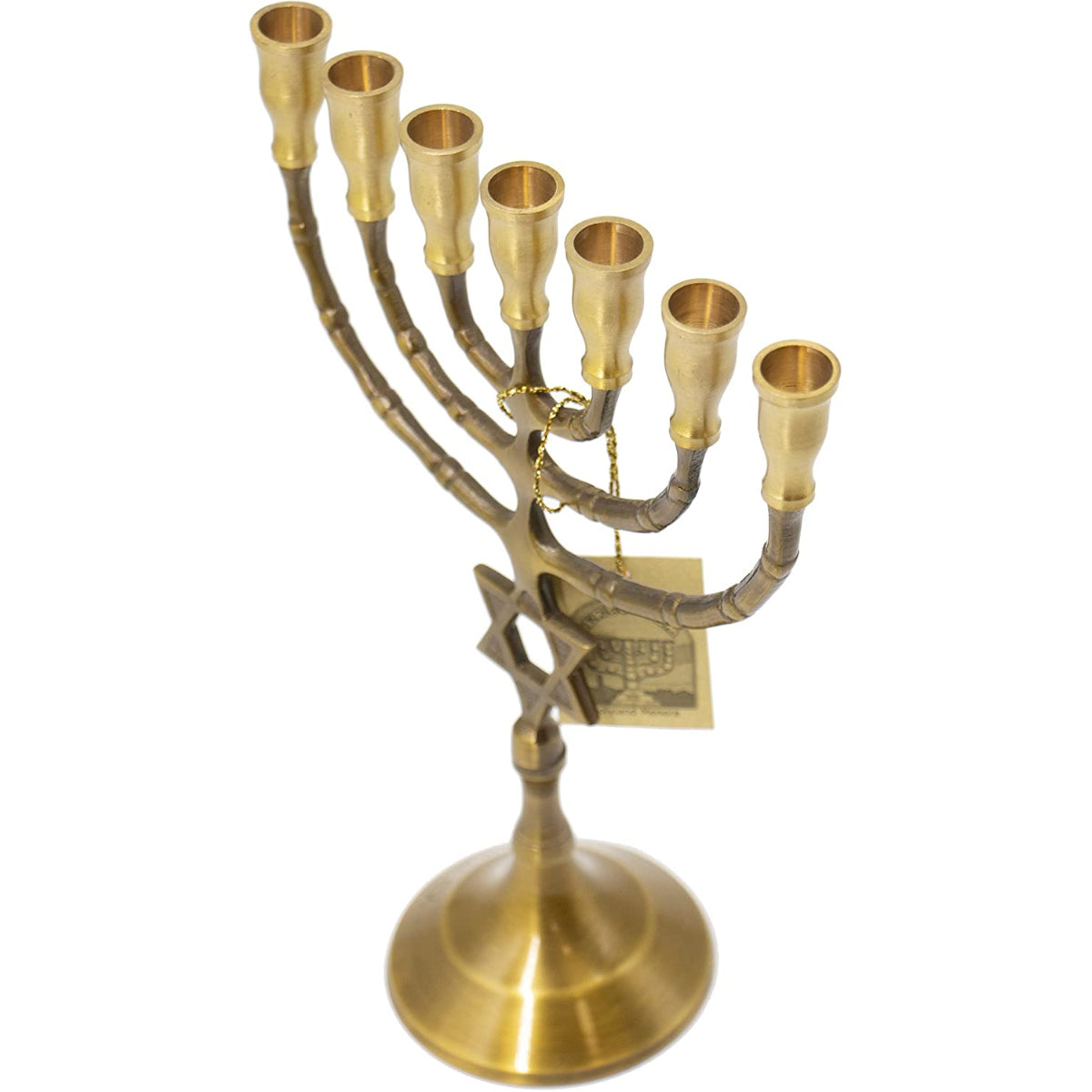 Jerusalem Goliath Menorah Gold Plated from the Holy Land 8.7″ / 22cm