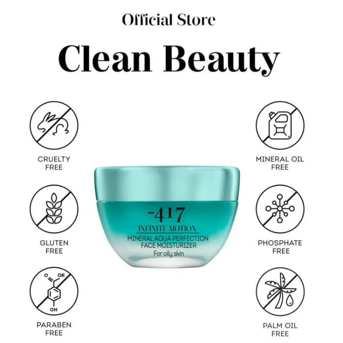 -417 Dead Sea Cosmetics Mineral Aqua Face Moisturizer with Jojoba Seed Oil, Shea Butter -1.7 oz