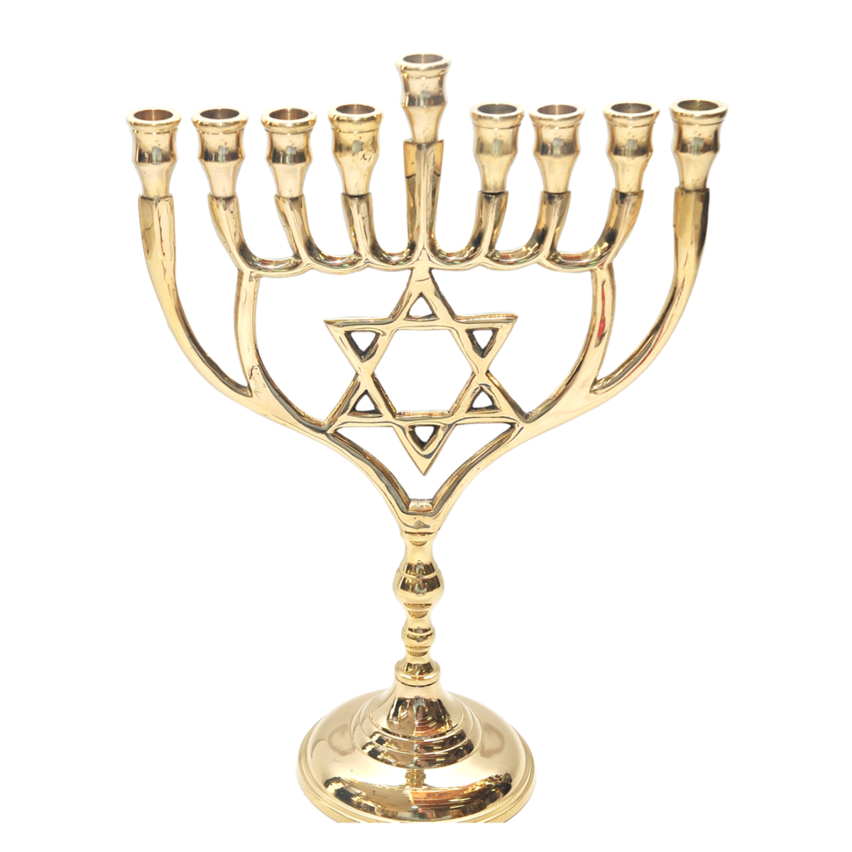 Hanukkah Menorah with 9 Branches and Star of David size 11.8 / 7.8 inch