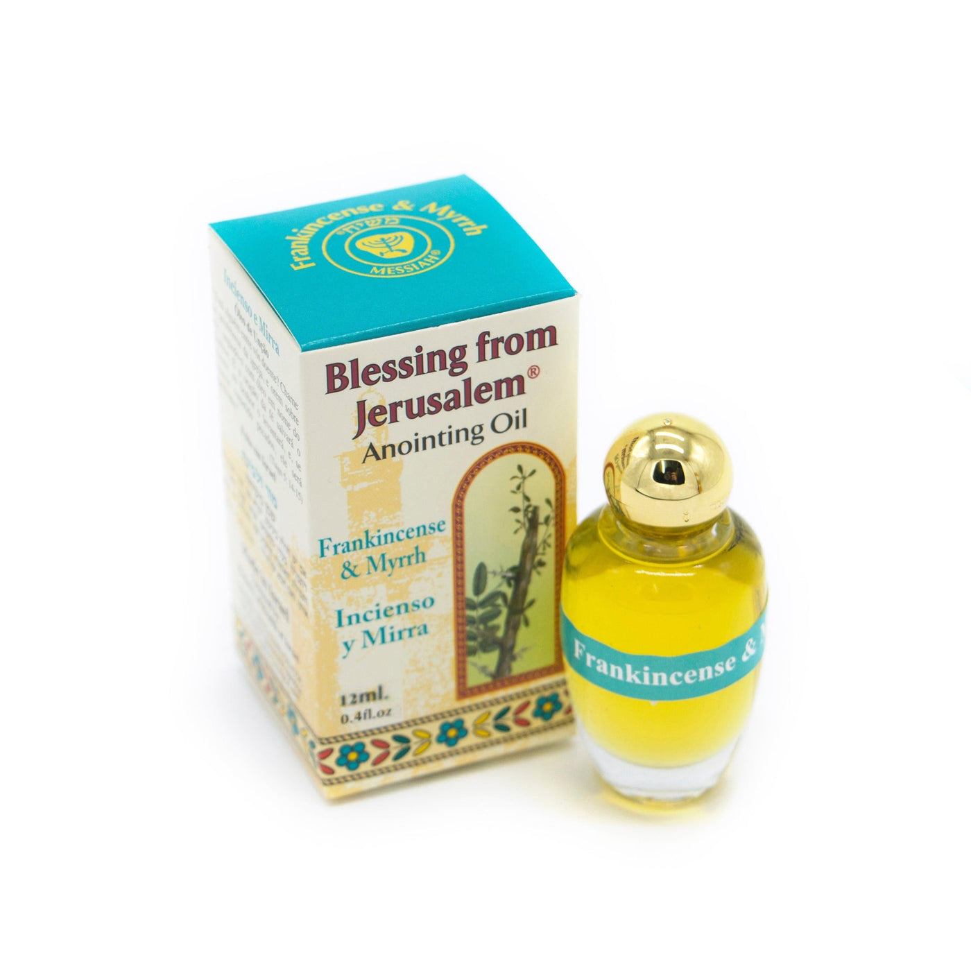 Anointing Oil Frankincense and Myrrh 12 ml - 0.4 oz From Holyland Jerusalem