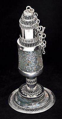 Antique Roman Glass Perfume Scents Bottle Sterling Silver 925 #1 - Spring Nahal