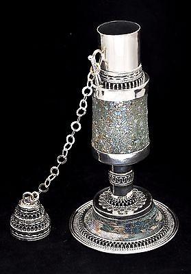 Antique Roman Glass Perfume Scents Bottle Sterling Silver 925 #1 - Spring Nahal