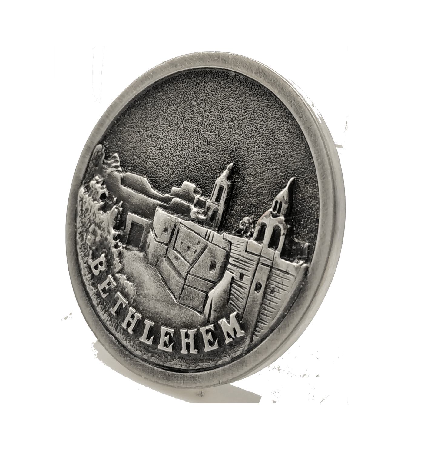 Bethlehem Church of the Nativity Coin Israel Souvenir from The Holyland (Silver Color) - Spring Nahal