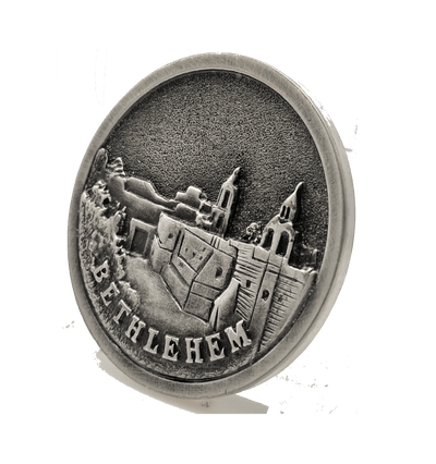 Bethlehem Church of the Nativity Coin Israel Souvenir from The Holyland (Silver Color) - Spring Nahal