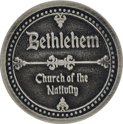 Bethlehem Church of the Nativity Coin Israel Souvenir from The Holyland (Silver Color) - Spring Nahal