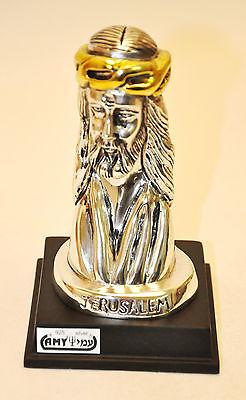 Chris On Stand in Silver & Gold Plate From Holy Land Jerusalem.