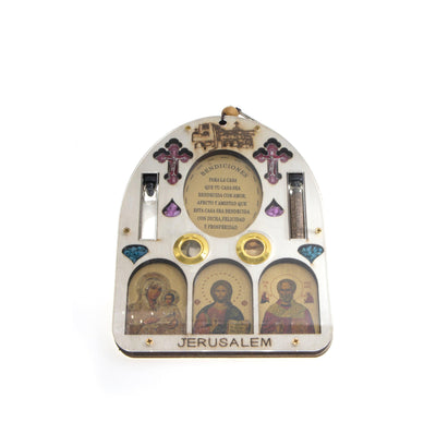 Christian Blessing Icon Set in English / Russian / Spanish from Holyland Jerusalem - Spring Nahal