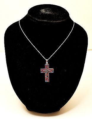 Christian Cross Pendant With Colored Gemstones 1# - Spring Nahal