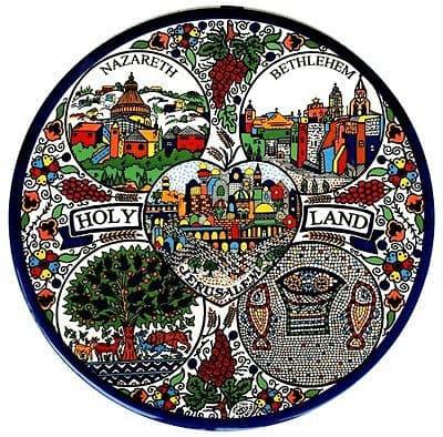 Collectible Armenian Plate Size 9cm From The Holyland Jerusalem..