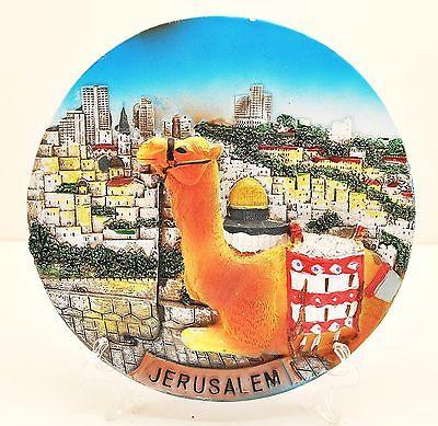 Collectible Ceramics Plate With Stand From Holyland Jerusalem #16 - Spring Nahal