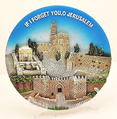 Collectible Ceramics Plate With Stand From Holyland Jerusalem #20 - Spring Nahal