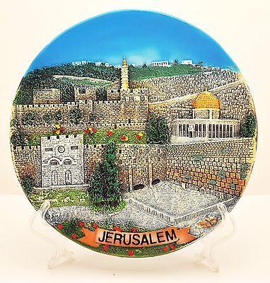 Collectible Ceramics Plate With Stand From Holyland Jerusalem #21 - Spring Nahal