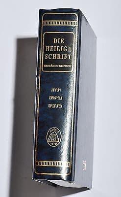 Dia Heilige Schrift Bbible Book Hebrew-Deutsch..