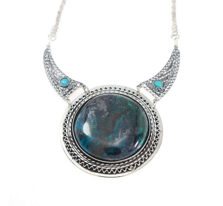 Eilat Stone Pendant in 925 Sterling Silver + Necklace #8 - Spring Nahal