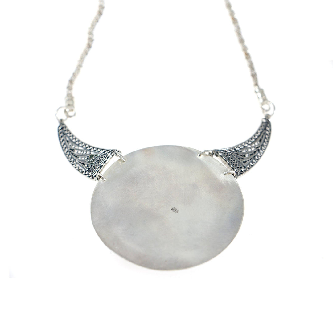 Eilat Stone Pendant in 925 Sterling Silver + Necklace #8 - Spring Nahal