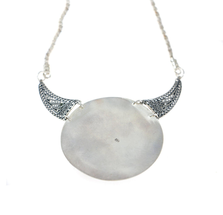 Eilat Stone Pendant in 925 Sterling Silver + Necklace #8 - Spring Nahal