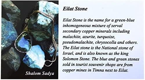 Eilat Stone Pendant in 925 Sterling Silver + Necklace #9 - Spring Nahal