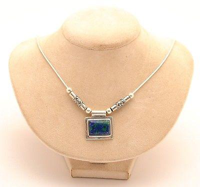 Eilat Stone Pendant With 925 Sterling Silver Chain & Box NEW #1 - Spring Nahal
