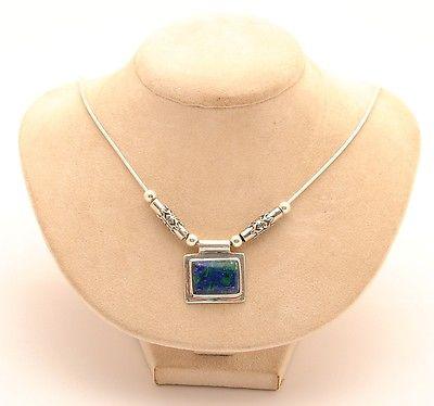 Eilat Stone Pendant With 925 Sterling Silver Chain & Box NEW #1 - Spring Nahal