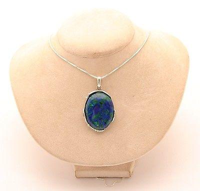 Eilat Stone Pendant With 925 Sterling Silver Chain & Box NEW #3 - Spring Nahal
