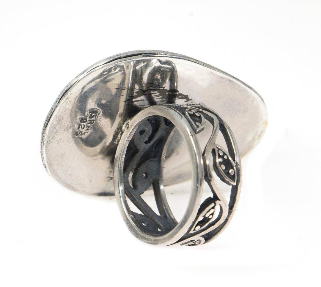 Eilat Stone Ring in 925 Sterling Silver #1 - Spring Nahal