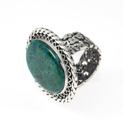 Eilat Stone Ring in 925 Sterling Silver #4 - Spring Nahal