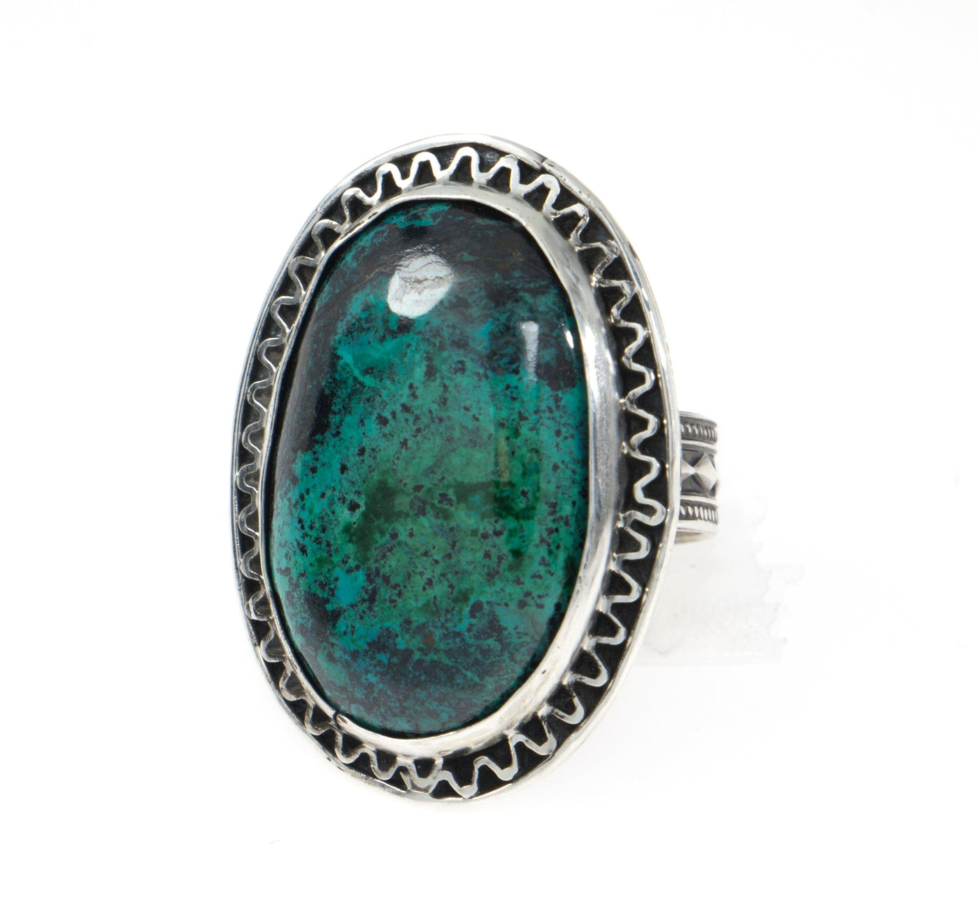 Eilat Stone Ring in 925 Sterling Silver #5 - Spring Nahal