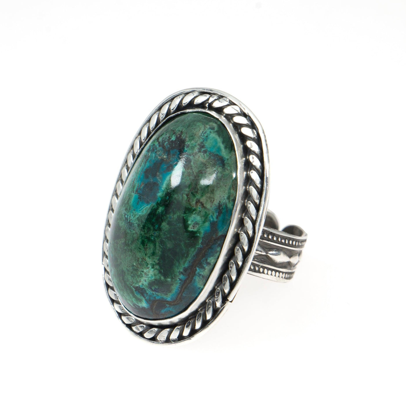 Eilat Stone Ring in 925 Sterling Silver #6 - Spring Nahal