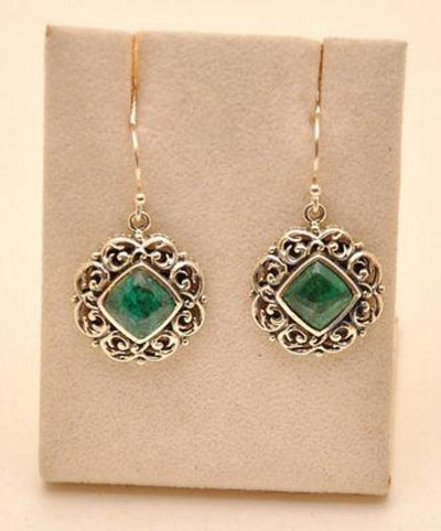 Eilat Stone Set Pendant & Earrings in 925 Sterling Silver #2 - Spring Nahal