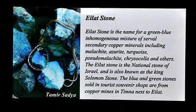 Eilat Stone Set Pendant in 925 Sterling Silver.