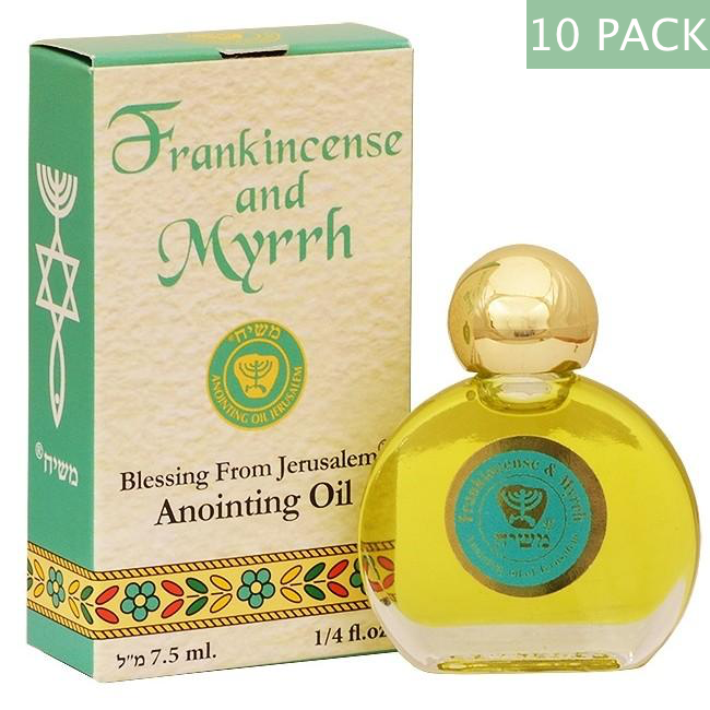10 x Frankincense & Myrrh Anointing Oil 7.5 ml - 0.25 fl.oz.