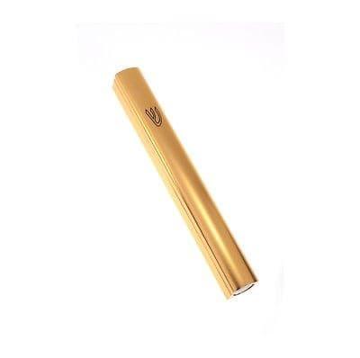 Gold Mezuzah in Silver Plated Covered With blessings Design.