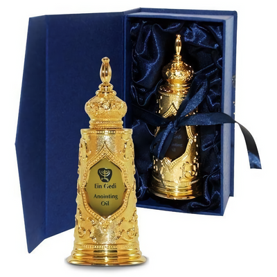 Gold Torah Scroll Light of Jerusalem Anointing Oil from Israel - 27ml
