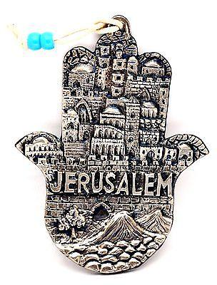 Hamsa Hand Wall Hanging Evil Eye Kabbalah Blessings New Metal from holy land #24 - Spring Nahal
