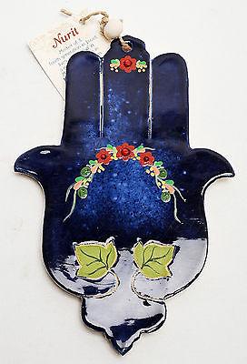 Hamsa Hand Wall Hanging Evil Eye Kabbalah Luck New Ceramics from holy land #09 - Spring Nahal