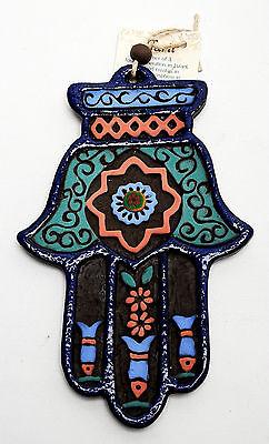 Hamsa Hand Wall Hanging Evil Eye Kabbalah Luck New Ceramics from holy land #613 - Spring Nahal