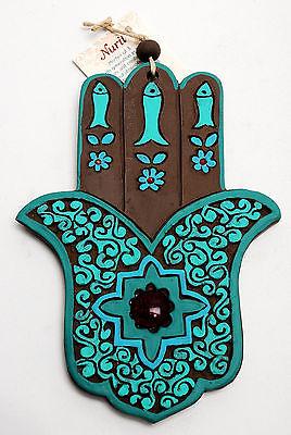 Hamsa Hand Wall Hanging Evil Eye Kabbalah Luck New Ceramics from holy land #707 - Spring Nahal