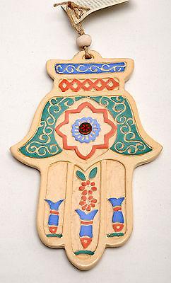 Hamsa Hand Wall Hanging Evil Eye Kabbalah Luck New Ceramics from holyland #606 - Spring Nahal