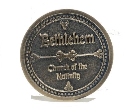 Holy Land Israel Church Coins: Church of The Holy Sepulchre, Basilica of The Annunciation, Church of The Nativity Coin Israel Souvenir from The Holyland (Silver Color) - Spring Nahal