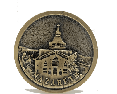 Holy Land Israel Church Coins: Church of The Holy Sepulchre, Basilica of The Annunciation, Church of The Nativity Coin Israel Souvenir from The Holyland (Silver Color) - Spring Nahal