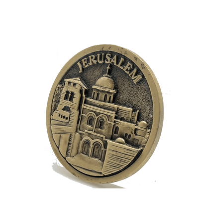 Holy Land Israel Church Coins: Church of The Holy Sepulchre, Basilica of The Annunciation, Church of The Nativity Coin Israel Souvenir from The Holyland (Silver Color) - Spring Nahal