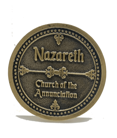 Holy Land Israel Church Coins: Church of The Holy Sepulchre, Basilica of The Annunciation, Church of The Nativity Coin Israel Souvenir from The Holyland (Silver Color) - Spring Nahal