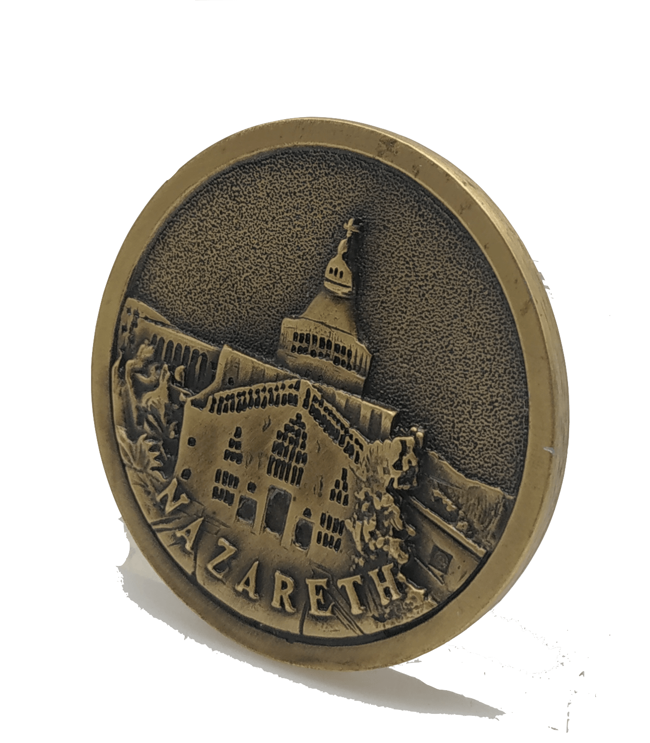 Holy Land Israel Church Coins: Church of The Holy Sepulchre, Basilica of The Annunciation, Church of The Nativity Coin Israel Souvenir from The Holyland (Silver Color) - Spring Nahal