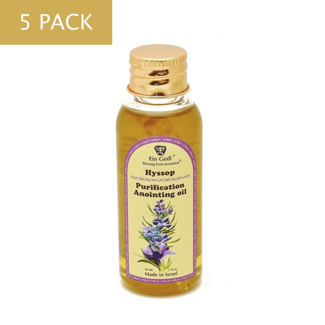 5 Healing Anointing oils Hyssop 30 ml. 1.01 oz. Ein Gedi From Holy Land Jerusalem