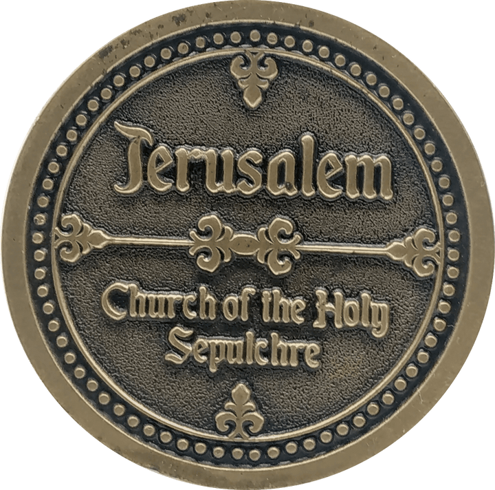 Jerusalem Church of the Holy Sepulchre Coin Israel Souvenir from The Holyland (Gold Color) - Spring Nahal